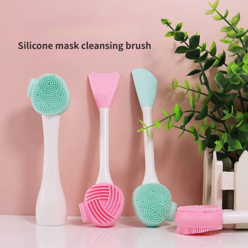 Group Head Brush - 1PC 多目的クレンジングブラシフェイシャルマスクスパチュラにきびにきび除去メイククレンジングシリコーン顔さまざまなブラシヘッド
