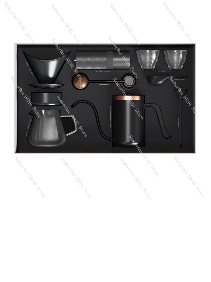 Coffee Equipment Gift Set - 手動コーヒーメーカーセットギフトボックスグラインダーフィルターカッププアオーバーコーヒーキットフルセットコーヒー抽出器具ギフトセットホームバリスタ