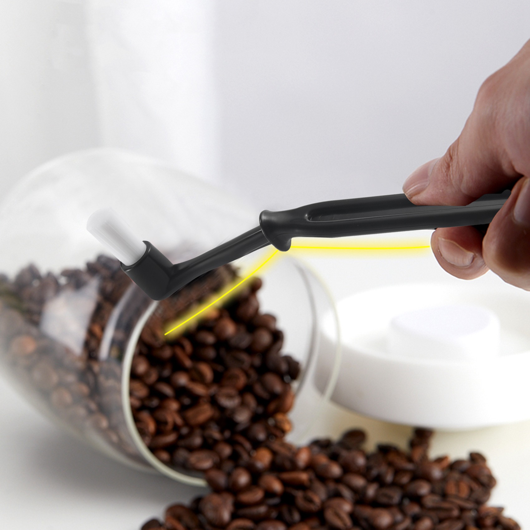 Group Head Brush - BAAJ-4 個コーヒーマシンクリーニングセットコーヒーグラインダーブラシコーヒーマシングループヘッドクリーニングブラシ