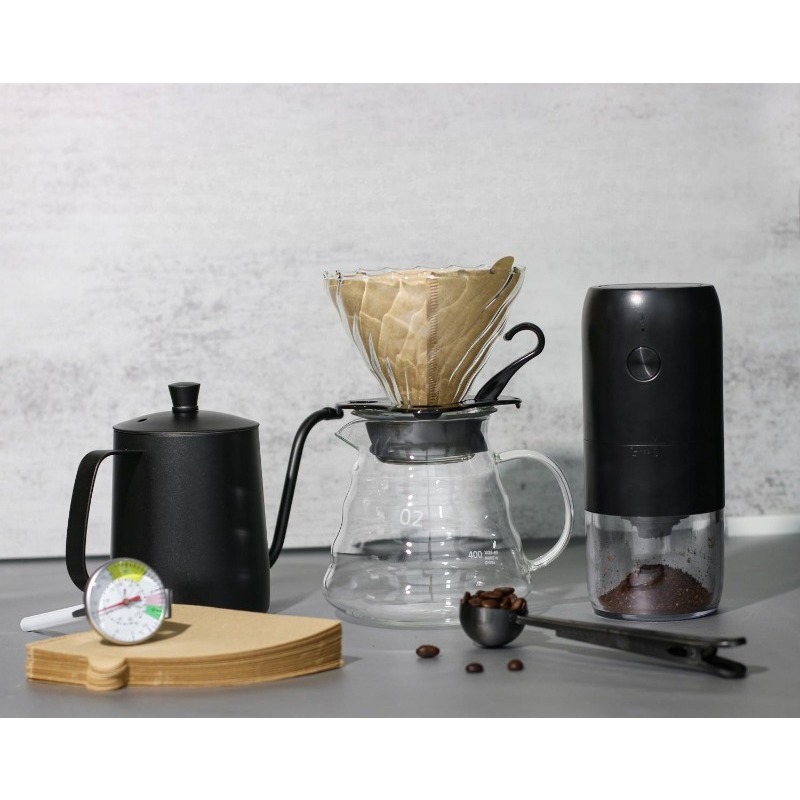 手淹れコーヒーポットセットギフトボックス、家庭用アウトドア用 - Coffee Equipment Gift Set のレビューと価格