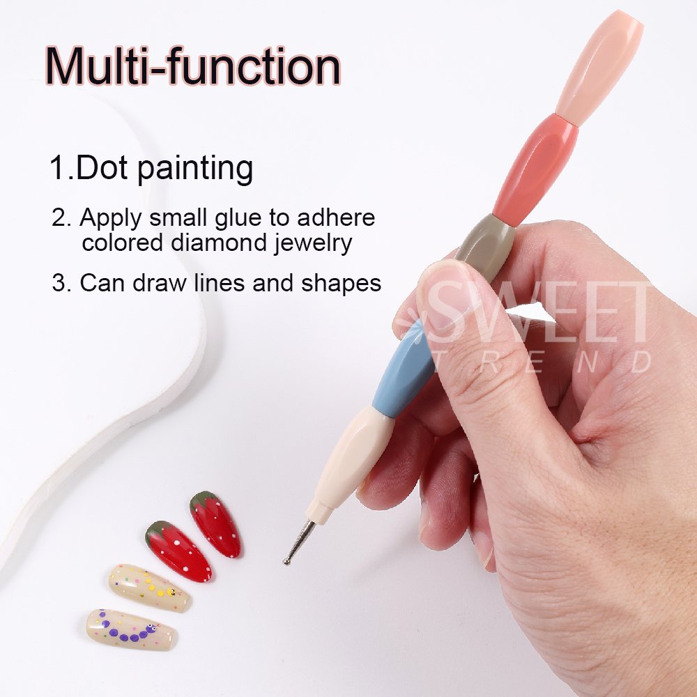 スイートトレンド-1個入り 5ヘッドネイルドットペン ネイル - Group Head Brush のレビューと価格