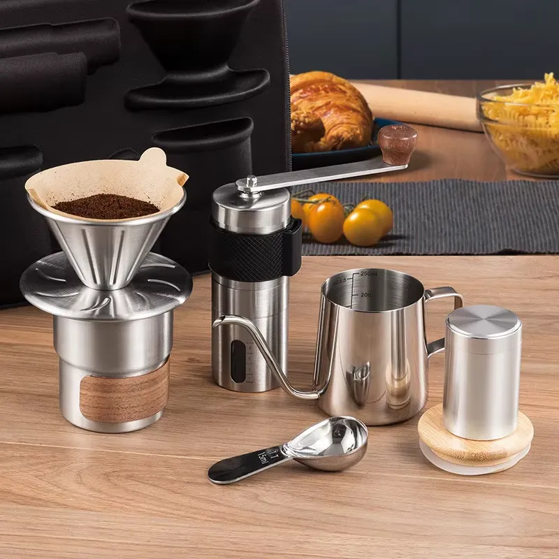 手淹れコーヒーセット アウトドアキャンプ旅行用コーヒー器具  - Coffee Equipment Gift Set のレビューと価格