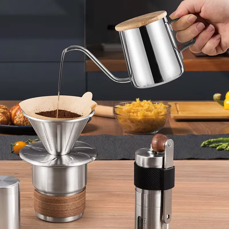 手淹れコーヒーセット アウトドアキャンプ旅行用コーヒー器具  - Coffee Equipment Gift Set のレビューと価格