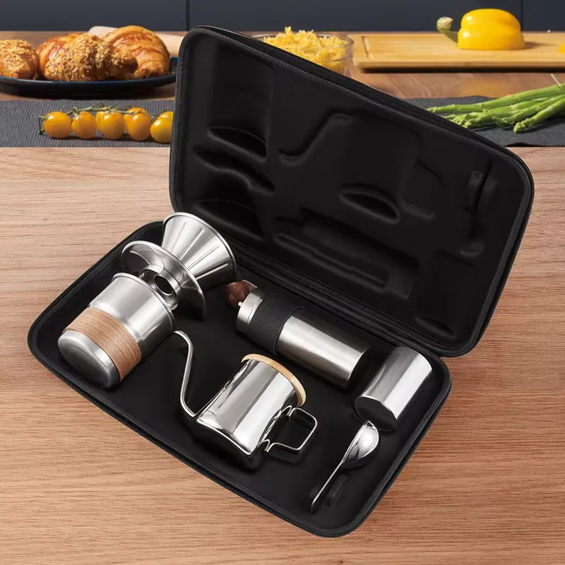 手淹れコーヒーセット アウトドアキャンプ旅行用コーヒー器具  - Coffee Equipment Gift Set のレビューと価格