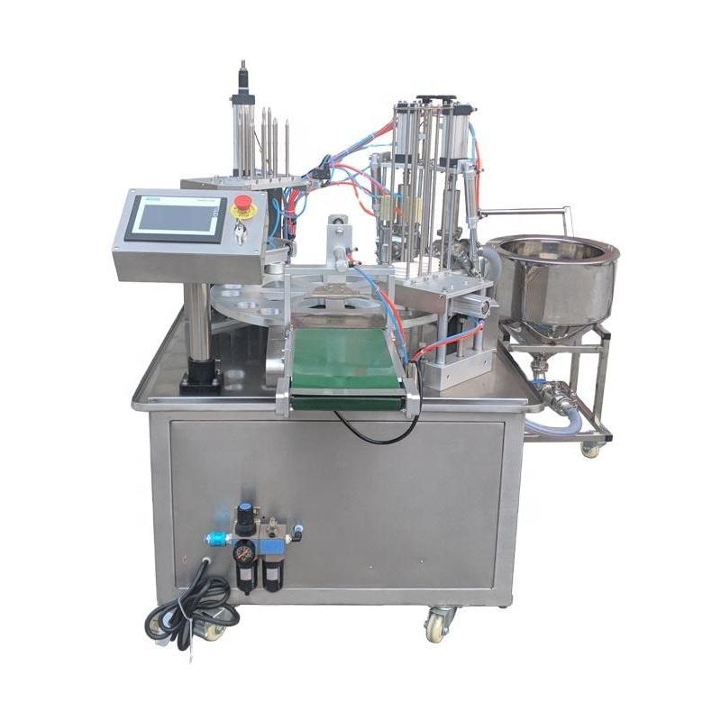 自動回転式カップ充填シーリング機、コーヒー粉末、蜂蜜、ソース - Coffee Jelly Equipment のレビューと価格