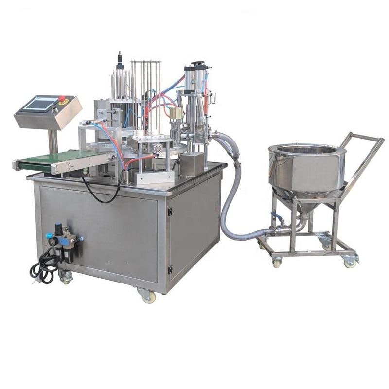 自動回転式カップ充填シーリング機、コーヒー粉末、蜂蜜、ソース - Coffee Jelly Equipment のレビューと価格
