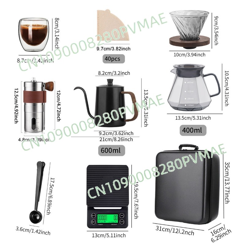 手淹れコーヒーセット アウトドアキャンプコーヒー器具 フルセ - Coffee Equipment Gift Set のレビューと価格