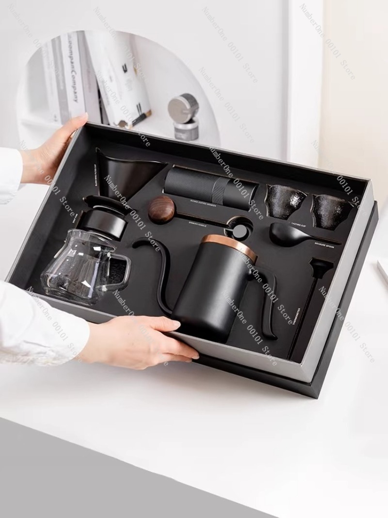 手動コーヒーメーカーセットギフトボックスグラインダーフィルタ - Coffee Equipment Gift Set のレビューと価格