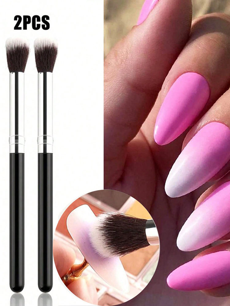 2 ピース/セットネイルアートグラデーションブラッシュブラシ - Group Head Brush のレビューと価格