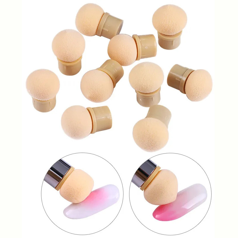 ラウンドシャープヘッドスポンジヘッド交換ネイルアートジェルポ - Group Head Brush のレビューと価格
