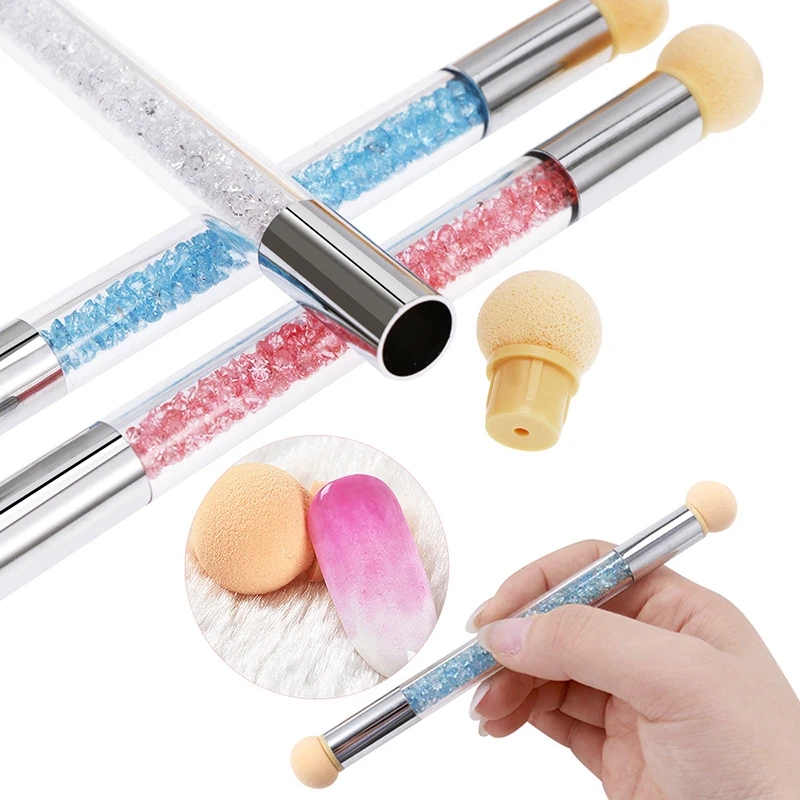 ラウンドシャープヘッドスポンジヘッド交換ネイルアートジェルポ - Group Head Brush のレビューと価格